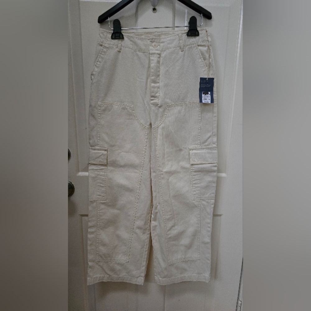 Universal Thread Cream/White Sand Cargo Women Pants Size 4-NWT